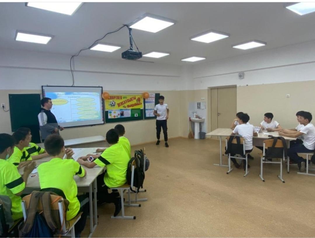 Дене шынықтыру пәнінің мұғалімі Есмақ Ділмұхамбеттің ашық сабағы